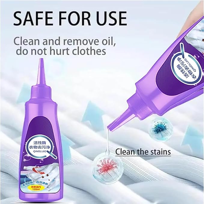 Instant Fabric Stain Remover Spray – Powerful Clothes Cleaner for Tough Stains
