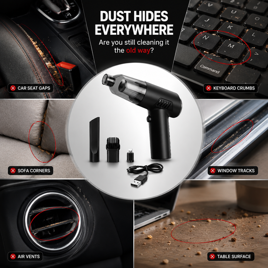 Portable 3-in-1 Cordless Vacuum Cleaner for car, home, office  & outdoor